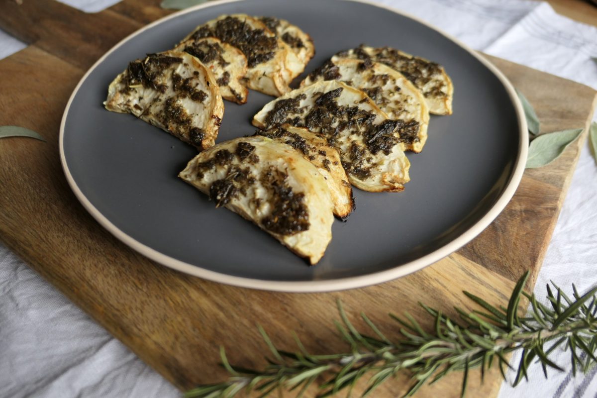 vegansteakknolselderijmissbeanie Oogstkoken